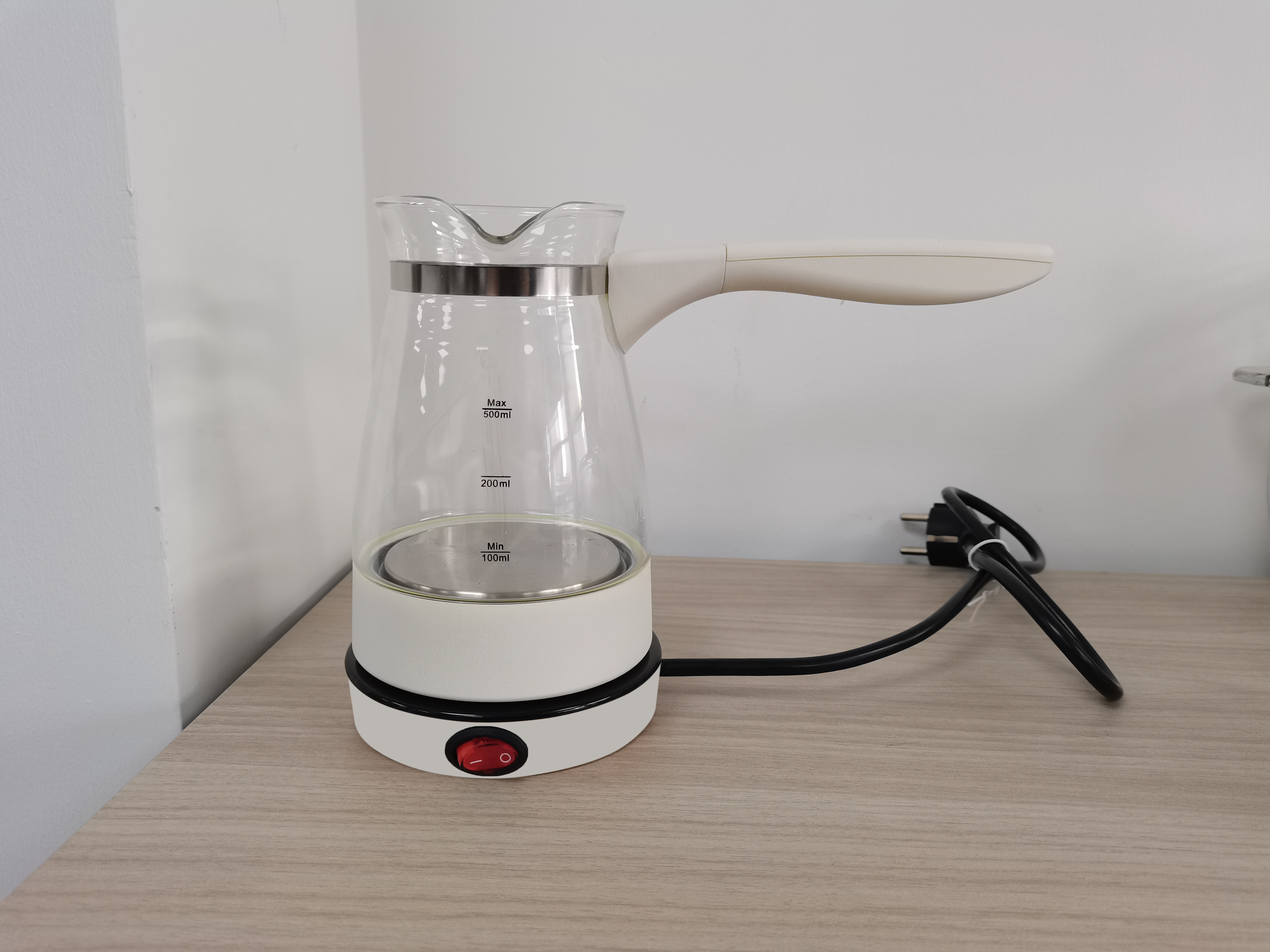 HCP-004 Cafetera con carcasa de vidrio de nuevo diseño 600W Bolos rápidos